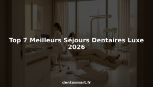 Un patient profite des soins dans une clinique dentaire haut de gamme, avec une vue imprenable sur les gratte-ciel de Dubaï.